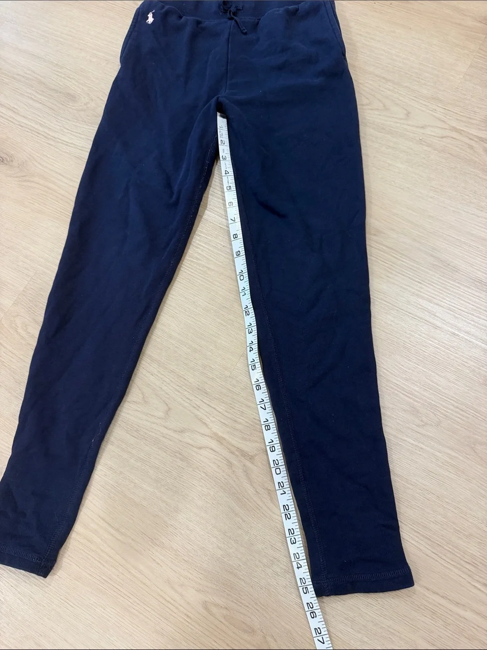 Ralph Lauren XL Navy Girls' Slim Joggers with Polo Logo